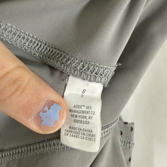 Aerie Leggings Women's Small Grey Pull On Breathable Side Pockets 27" Inseam - Picture 7 of 13